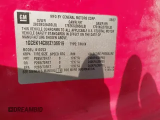 2008 Chevrolet Silverado 1500 Work Truck with VIN 1GCEK14C88Z136619, listed as a IAAI auction lot 41769536 with 201,884 mi miles. Bid and sale history available at carsss.com. Image 9.