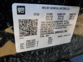 2024 Cadillac Escalade 4WD Sport Platinum z VIN 1GYS4GKL3RR331798, wystawiony jako Copart lot #81526454 z przebiegiem 4 140 mil mil oraz Szkoda całkowita • Salvage title. Historia ofert i sprzedaży dostępna na DreamBid. Obrazek 15.