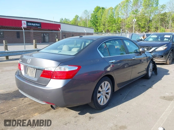 2013 Honda Accord EX-L with VIN 1HGCR2F89DA124961, listed as a IAAI auction lot 42072013 with 141,480 mi miles and . Bid and sale history available at DreamBid. Image 4.