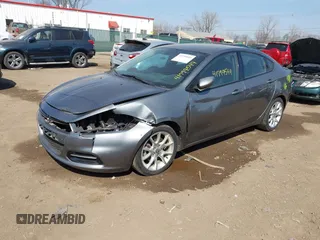 2013 Dodge Dart Rallye with VIN 1C3CDFBH7DD233397, listed as a IAAI auction lot 41779549 with 216,721 mi miles. Bid and sale history available at carsss.com. Image 2.