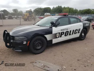 2017 Dodge Charger Police with VIN 2C3CDXKT1HH585586, listed as a Copart auction lot 74194264 with 55,634 mi miles and Salvage Title. Bid and sale history available at DreamBid. Image 1.