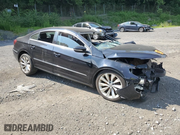 2013 Volkswagen CC VR6 Lux with VIN WVWHU7AN3DE504707, listed as a Copart auction lot 61265024 with 0 mi miles and Salvage Title. Bid and sale history available at carsss.com. Image 4.