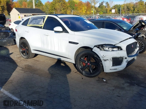 2020 Jaguar F-Pace 25t Checkered Flag Edition with VIN SADCP2FX8LA641778, listed as a IAAI auction lot 40584435 with 53,823 mi miles and . Bid and sale history available at DreamBid. Image 1.