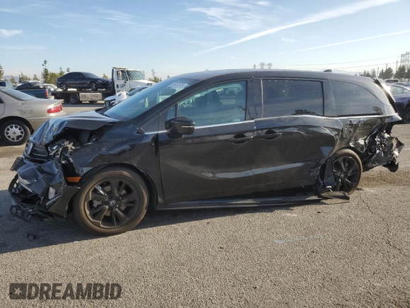 2024 Honda Odyssey Sport with VIN 5FNRL6H77RB003415, listed as a Copart auction lot 43627575 with 19,927 mi miles and Salvage Title. Bid and sale history available at DreamBid. Image 1.
