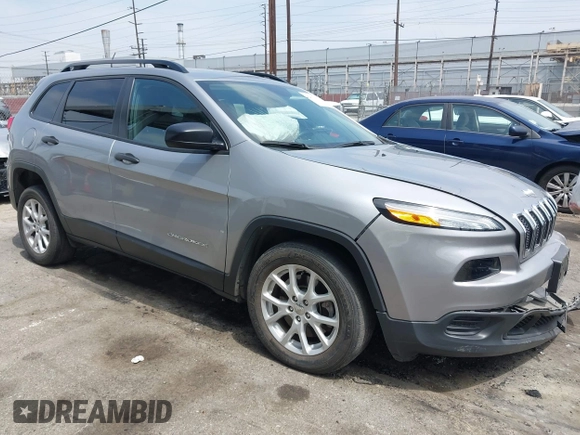 2016 Jeep Cherokee Sport with VIN 1C4PJLAB2GW324331, listed as a IAAI auction lot 42432937 with 50,270 mi miles and . Bid and sale history available at DreamBid. Image 1.