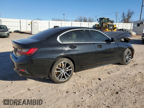 2019 BMW 3 Series 330i with VIN 3MW5R1J55K8B03545, listed as a Copart auction lot 47747775 with 0 mi miles and Salvage Title. Bid and sale history available at carsss.com. Image 3.