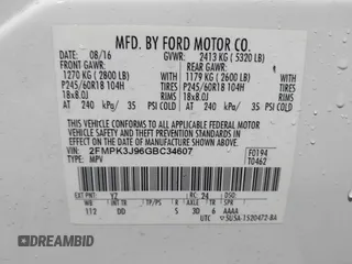 2016 Ford Edge SEL with VIN 2FMPK3J96GBC34607, listed as a IAAI auction lot 41909502 with 76,641 mi miles. Bid and sale history available at carsss.com. Image 9.