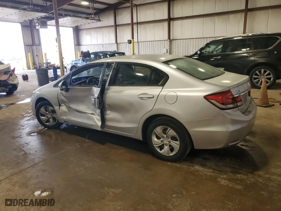 2013 Honda Civic Sdn LX with VIN 2HGFB2F58DH581270, listed as a Copart auction lot 50869375 with 71,286 mi miles and Salvage Title. Bid and sale history available at carsss.com. Image 2.