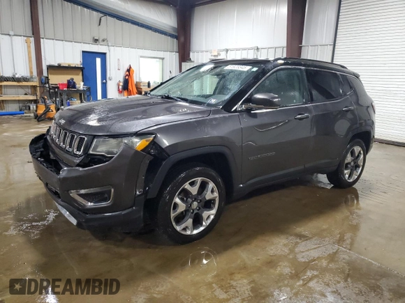 2018 Jeep Compass Limited with VIN 3C4NJDCB4JT262566, listed as a Copart auction lot 51823345 with 114,513 mi miles and Salvage Title. Bid and sale history available at carsss.com. Image 1.