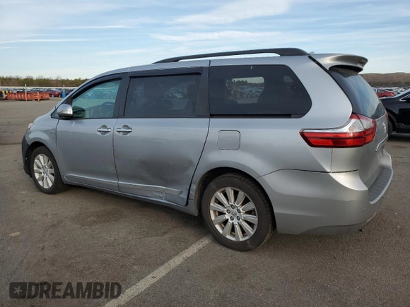 2017 Toyota Sienna XLE with VIN 5TDDZ3DC5HS181117, listed as a Copart auction lot 48122515 with 53,376 mi miles and Salvage title. Bid and sale history available at DreamBid. Image 2.