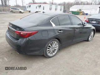 2021 Infiniti Q50 Luxe with VIN JN1EV7BR7MM752310, listed as a IAAI auction lot 41883293 with 20,268 mi miles and . Bid and sale history available at carsss.com. Image 4.