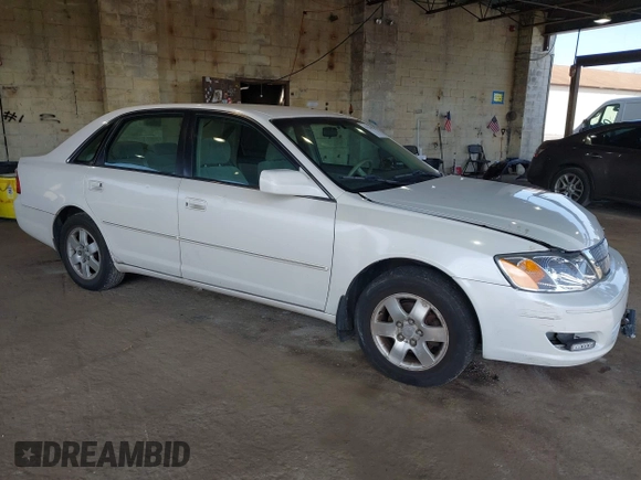2001 Toyota Avalon XL z VIN 4T1BF28B01U144968, wystawiony jako IAAI lot #41923697 z przebiegiem 184 442 mil mil oraz . Historia ofert i sprzedaży dostępna na DreamBid. Obrazek 1.