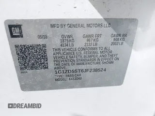 2018 Chevrolet Malibu LT z VIN 1G1ZD5ST6JF238524, wystawiony jako IAAI lot #41701717 z przebiegiem 167 986 mil mil oraz . Historia ofert i sprzedaży dostępna na DreamBid. Obrazek 9.