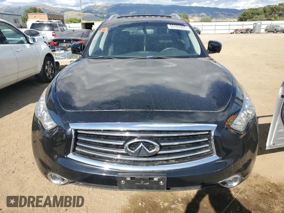 2015 Infiniti QX70 z VIN JN8CS1MW3FM483727, wystawiony jako Copart lot #55783285 z przebiegiem Nie podano mil oraz Czysty tytuł • Clean title. Historia ofert i sprzedaży dostępna na DreamBid. Obrazek 5.