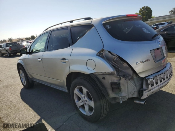 2005 Nissan Murano SL with VIN JN8AZ08T35W325047, listed as a Copart auction lot 69662484 with 132,492 mi miles and Salvage Title. Bid and sale history available at carsss.com. Image 2.