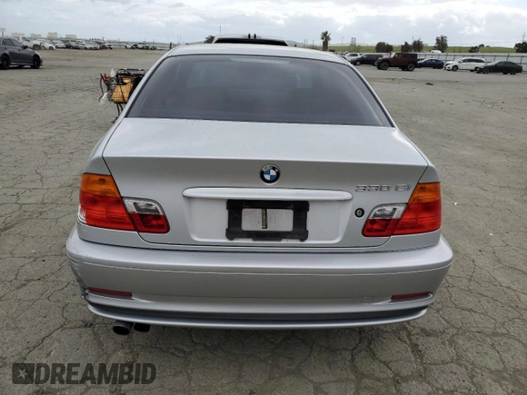 2001 BMW 3 Series 330Ci with VIN WBABN53441JU35456, listed as a Copart auction lot 51002865 with 155,045 mi miles and Salvage Title. Bid and sale history available at carsss.com. Image 6.