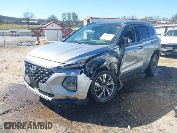 2020 Hyundai Santa Fe Limited with VIN 5NMS5CAD6LH304340, listed as a IAAI auction lot 41796115 with 56,989 mi miles. Bid and sale history available at carsss.com. Image 2.