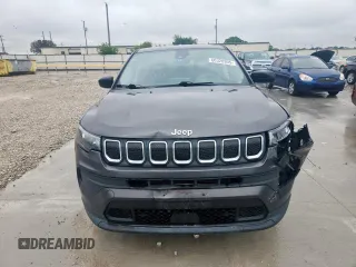 2022 Jeep Compass Sport с VIN 3C4NJCAB2NT167961, выставлен на аукционе Copart как лот 60328305 с пробегом 22 187 миль миль и Списание • Salvage title. История ставок и продаж доступна на DreamBid. Изображение 5.