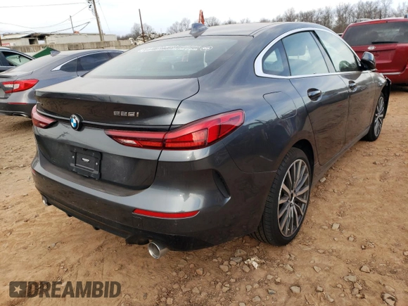 2021 BMW 2 Series 228i xDrive with VIN WBA73AK07M7H34429, listed as a Copart auction lot 37442713 with 7,287 mi miles and Salvage title. Bid and sale history available at DreamBid. Image 3.