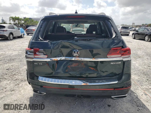 2021 Volkswagen Atlas SE with VIN 1V2JR2CA4MC594332, listed as a Copart auction lot 51476535 with 35,738 mi miles and Non repairable. Bid and sale history available at DreamBid. Image 6.