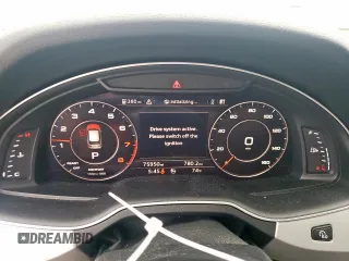 2019 Audi Q7 Premium Plus with VIN WA1LHAF73KD035542, listed as a Copart auction lot 60474105 with 75,950 mi miles and Salvage title. Bid and sale history available at DreamBid. Image 9.