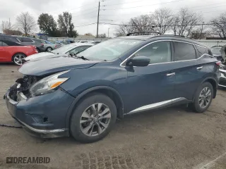 2017 Nissan Murano SV with VIN 5N1AZ2MG1HN114550, listed as a Copart auction lot 80918854 with 158,753 mi miles and Salvage Title. Bid and sale history available at carsss.com. Image 1.