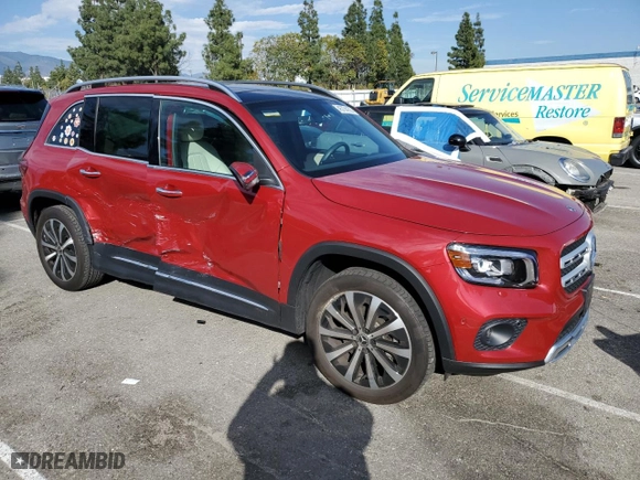 2022 Mercedes-Benz GLB with VIN W1N4M4GB5NW242283, listed as a Copart auction lot 45774175 with 12,855 mi miles and Salvage Title. Bid and sale history available at carsss.com. Image 4.