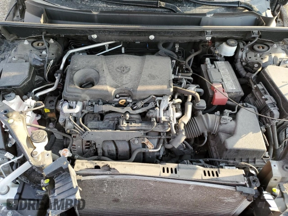 2019 Toyota RAV4 LE with VIN 2T3H1RFV2KW018702, listed as a Copart auction lot 46833775 with 107,186 mi miles and Salvage Title. Bid and sale history available at carsss.com. Image 12.