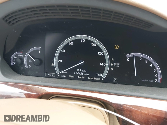2010 Mercedes-Benz S 550 with VIN WDDNG8GB7AA329979, listed as a IAAI auction lot 41783705 with 124,126 mi miles and . Bid and sale history available at DreamBid. Image 7.