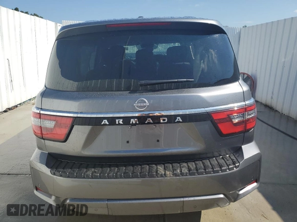 2024 Nissan Armada SV with VIN JN8AY2AC3R9196918, listed as a Copart auction lot 63477264 with 4,246 mi miles and Salvage Title. Bid and sale history available at carsss.com. Image 6.