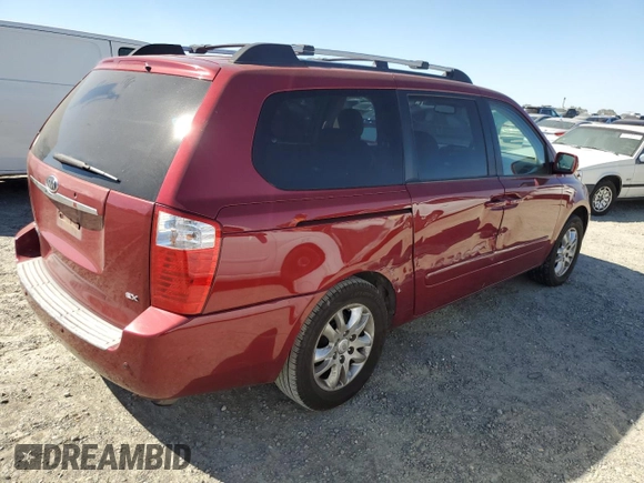 2007 Kia Sedona EX with VIN KNDMB233976177716, listed as a Copart auction lot 71408984 with 173,640 mi miles and Salvage Title. Bid and sale history available at DreamBid. Image 3.