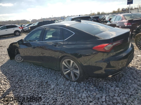 2021 Acura TLX w/Advance Package with VIN 19UUB5F66MA000591, listed as a Copart auction lot 79624574 with 18,339 mi miles and Salvage Title. Bid and sale history available at carsss.com. Image 2.