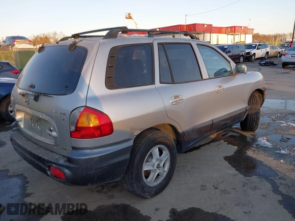 2003 Hyundai Santa Fe GLS with VIN KM8SC73D73U518784, listed as a IAAI auction lot 41348907 with 127,980 mi miles. Bid and sale history available at carsss.com. Image 4.