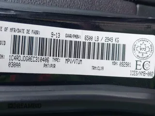 2014 Dodge Durango Limited with VIN 1C4RDJDG0EC310406, listed as a IAAI auction lot 42603939 with 165,439 mi miles and . Bid and sale history available at DreamBid. Image 9.