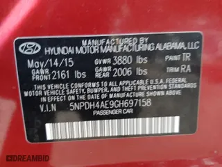 2016 Hyundai Elantra GL with VIN 5NPDH4AE9GH697158, listed as a Copart auction lot 42976805 with 67,883 mi miles and Salvage Title. Bid and sale history available at carsss.com. Image 15.