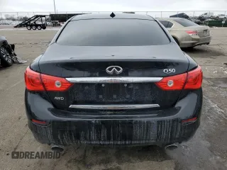 2017 Infiniti Q50 3.0t Sport with VIN JN1EV7AR5HM833409, listed as a Copart auction lot 46277465 with 58,628 mi miles and Salvage Title. Bid and sale history available at carsss.com. Image 6.