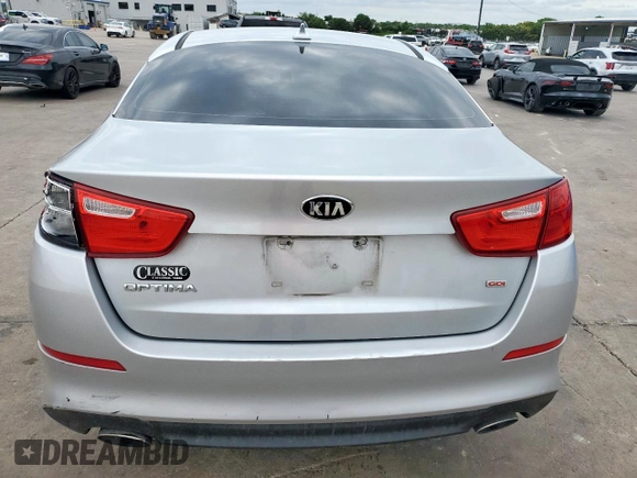2015 Kia Optima LX with VIN 5XXGM4A78FG508567, listed as a Copart auction lot 58806265 with Not provided miles and Salvage title. Bid and sale history available at DreamBid. Image 6.
