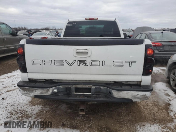 2004 Chevrolet Silverado 1500 Work Truck with VIN 1GCEC14V54Z198987, listed as a Copart auction lot 88980575 with 281,667 mi miles and Salvage Title. Bid and sale history available at carsss.com. Image 6.