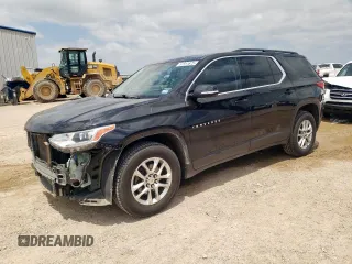 2020 Chevrolet Traverse LT Cloth with VIN 1GNERGKW5LJ142288, listed as a Copart auction lot 57911675 with 106,950 mi miles and Salvage title. Bid and sale history available at DreamBid. Image 1.