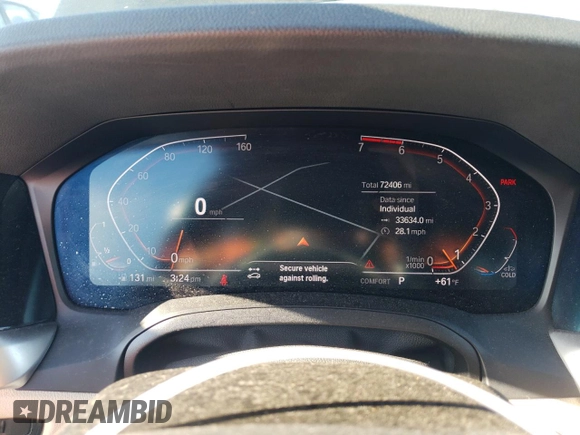 2020 BMW 3 Series 330i with VIN 3MW5R1J0XL8B12117, listed as a Copart auction lot 42361235 with 72,406 mi miles and Salvage Title. Bid and sale history available at carsss.com. Image 9.