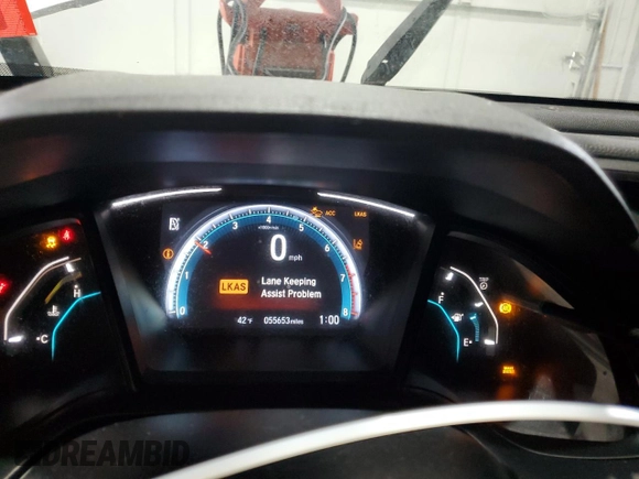 2019 Honda Civic LX with VIN 2HGFC2F61KH560862, listed as a Copart auction lot 50396895 with 55,653 mi miles and Salvage Title. Bid and sale history available at DreamBid. Image 9.