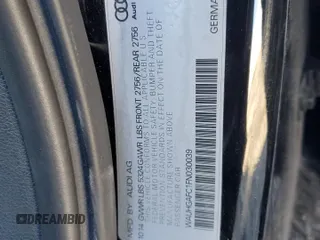 2015 Audi A6 Prestige with VIN WAUHGAFC1FN030039, listed as a Copart auction lot 48226915 with 86,088 mi miles and Clean title. Bid and sale history available at DreamBid. Image 12.
