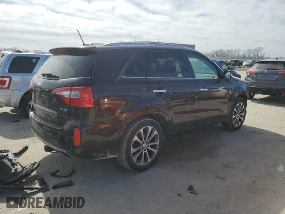 2015 Kia Sorento SX with VIN 5XYKWDA70FG624491, listed as a Copart auction lot 46613925 with 109,720 mi miles and Salvage Title. Bid and sale history available at carsss.com. Image 3.