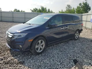 2019 Honda Odyssey EX-L z VIN 5FNRL6H74KB039830, wystawiony jako Copart lot #56491195 z przebiegiem 70 605 mil mil oraz Czysty tytuł • Clean title. Historia ofert i sprzedaży dostępna na DreamBid. Obrazek 1.
