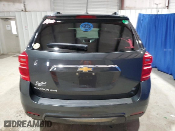 2017 Chevrolet Equinox LT with VIN 2GNFLFEK1H6187306, listed as a Copart auction lot 46951115 with 130,647 mi miles and Clean Title. Bid and sale history available at carsss.com. Image 6.