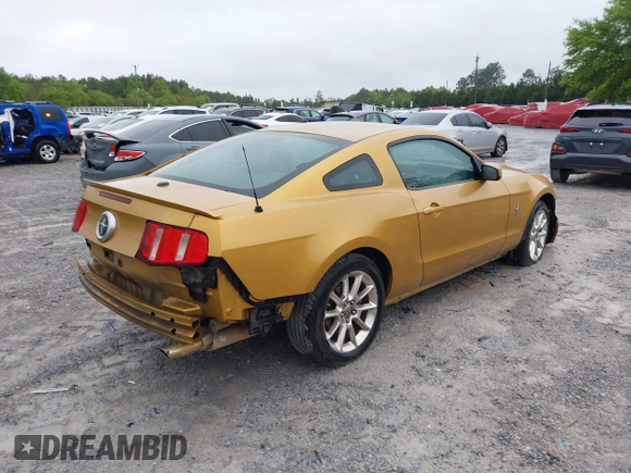 2010 Ford Mustang V6 with VIN 1ZVBP8AN6A5105768, listed as a IAAI auction lot 41964355 with 180,654 mi miles. Bid and sale history available at carsss.com. Image 4.