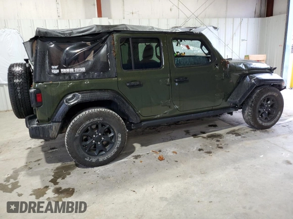 2022 Jeep Wrangler Unlimited Sport S with VIN 1C4HJXDN2NW132471, listed as a Copart auction lot 72798144 with 39,106 mi miles and Non Repairable. Bid and sale history available at carsss.com. Image 3.