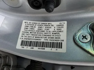 2015 Honda Civic Sedan LX with VIN 2HGFB2F51FH544547, listed as a Copart auction lot 43804025 with 152,928 mi miles and Salvage Title. Bid and sale history available at carsss.com. Image 14.