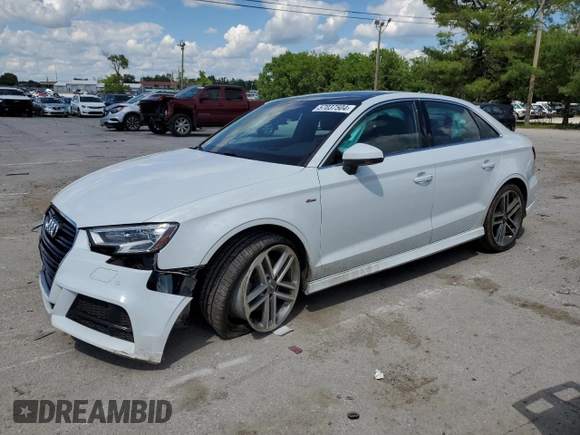 2017 Audi A3 Premium Plus with VIN WAUJ8GFF7H1006110, listed as a Copart auction lot 57037504 with 176,660 mi miles and Salvage Title. Bid and sale history available at DreamBid. Image 1.