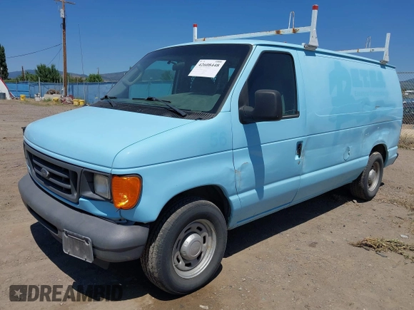 2005 Ford Econoline Cargo with VIN 1FTRE14W65HA61455, listed as a IAAI auction lot 42608448 with 116,244 mi miles and . Bid and sale history available at DreamBid. Image 2.